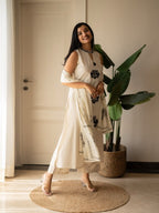 Cotton Flex Embroidered Kurti Pant Dupatta Set
