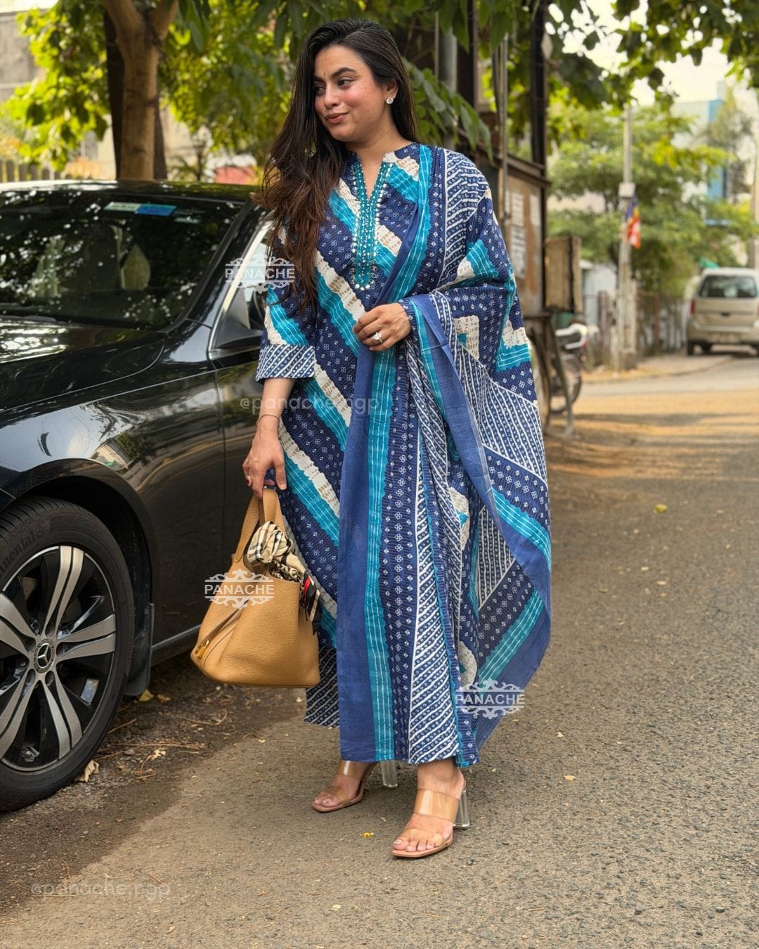 Heavy Cotton Kurti Pant Set with Cotton Dupatta