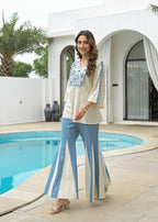 Cotton Embroidered Top & Kali Pants Co-Ord Set