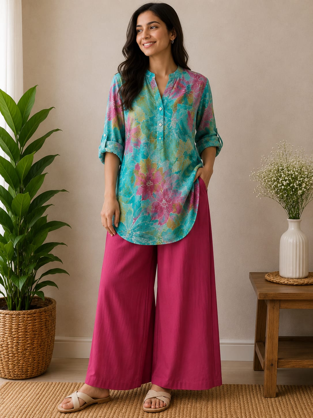 Printed Cotton Co-Ord Set for Women