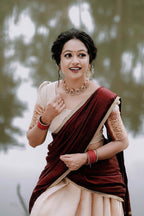 Jacquard Woven Lehenga Choli Set with Chanderi Dupatta