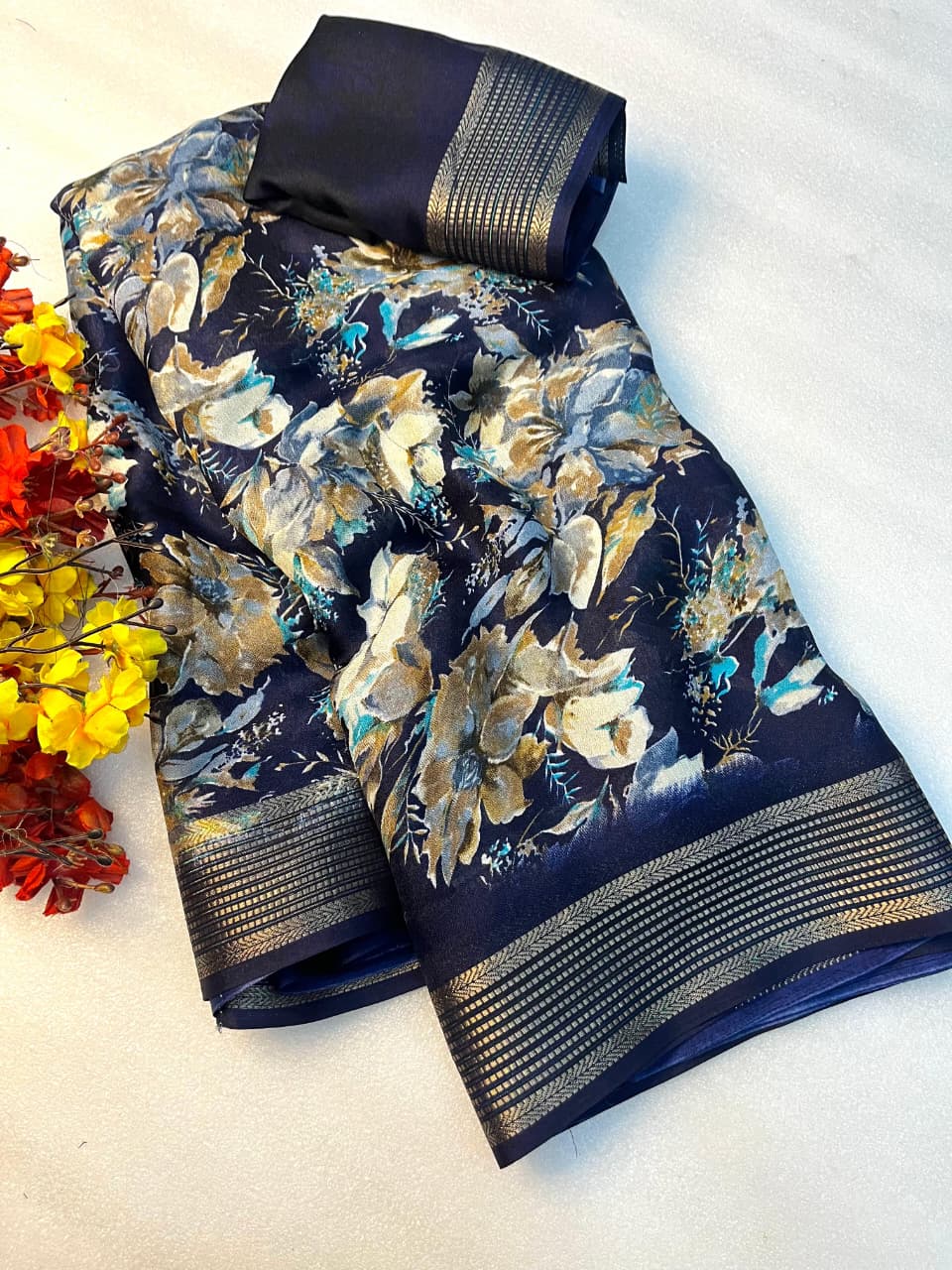 Soft Georgette Saree with Matching Blouse