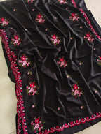 Floral embroidery sarees