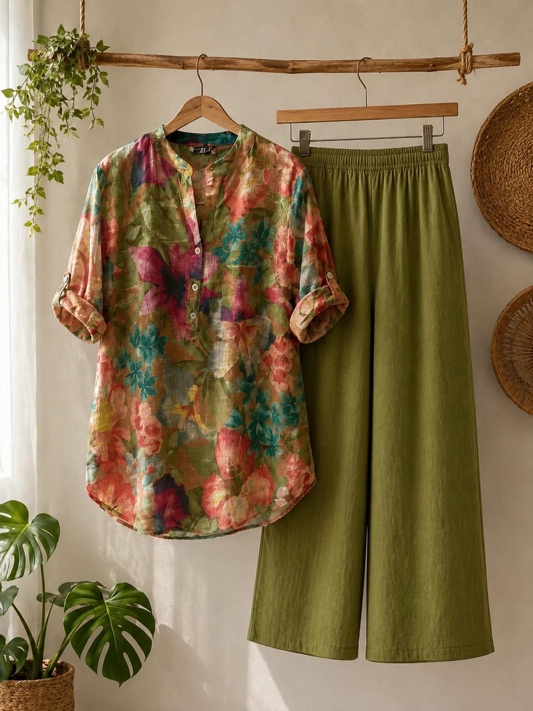 Printed Cotton Co-Ord Set for Women