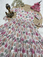 Printed Hakoba Cotton Maxi Dress