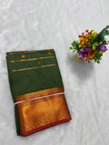 Traditional KSIC Style Saree with Contrast Blouse