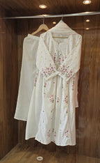 Cotton Embroidered Kurti Pant Dupatta Set