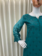 Embroidered Georgette Kurti Pant Set with Dupatta