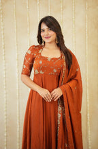 Beaded Rangoli Crush Anarkali Set