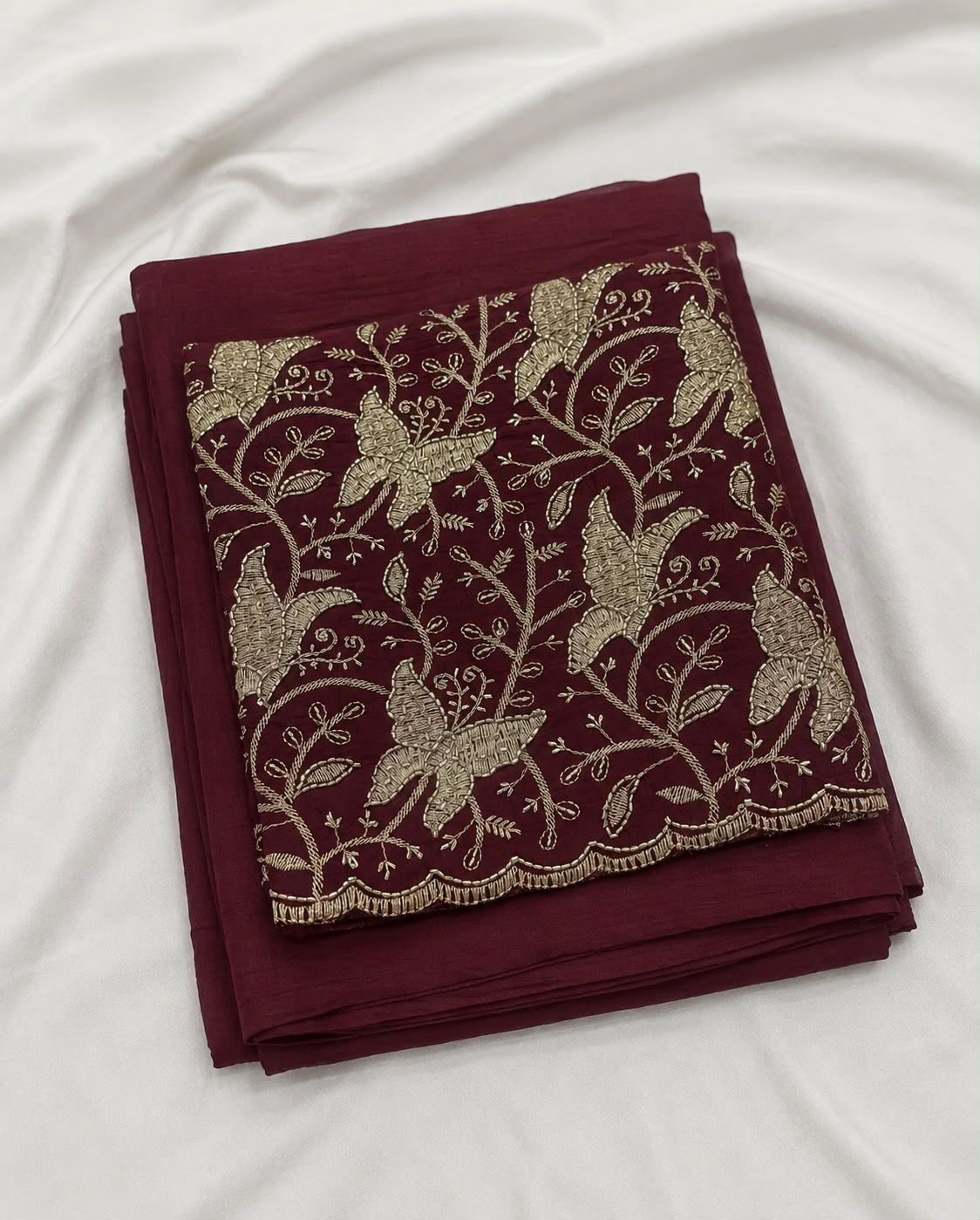 Rangoli Crush Silk Saree with Embroidered Blouse