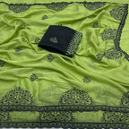 Embroidered Star Georgette Saree with Blouse
