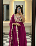 Kalamkari Printed Fox Georgette Kurta with Dupatta