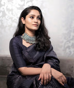 Lichi Silk Jacquard Saree with Border Blouse