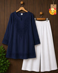 Rayon Cotton Top & Palazzo Set for Women