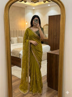 Embroidered Star Georgette Saree