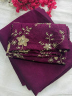Rangoli Crush Saree with Sequin Work Running Blouse
