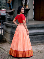 Zari Woven Cotton Silk Lehenga Co-Ord Set