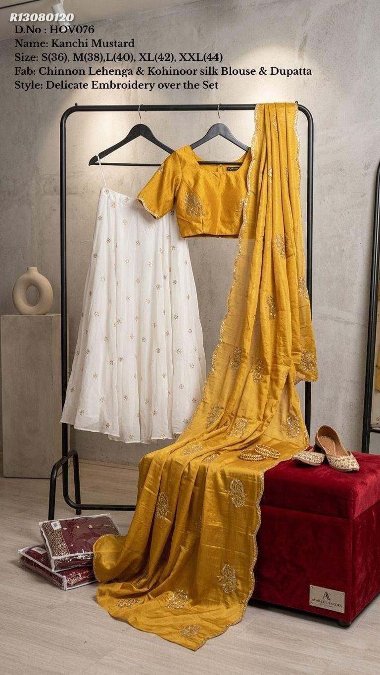 Kanchi Silk Lehenga Set with Floral Embroidery