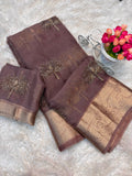 Designer Lotus Beadwork Party Wear Saree