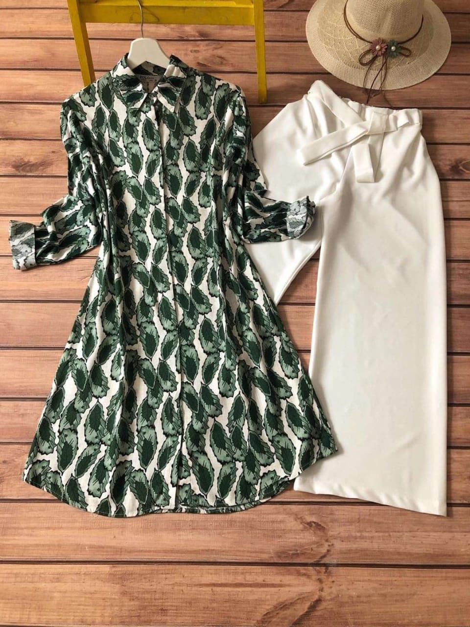 Digital Print Rayon Kurti with Lycra Palazzo Set