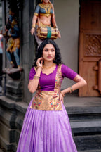 Zari Woven Cotton Silk Lehenga Co-Ord Set