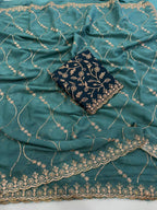 Embroidered Star Georgette Saree