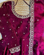 Designer Sequence Embroidered Fendi Silk Gown with Dupatta