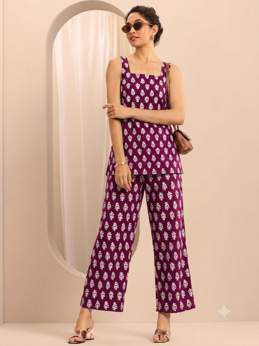 Sleeveless Everyday Wear Co-Ord Set