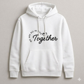 White hoodie with 'Together' text on a gray background