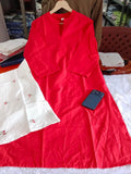 Embroidered Pure Cotton Kurti Palazzo Set for Women