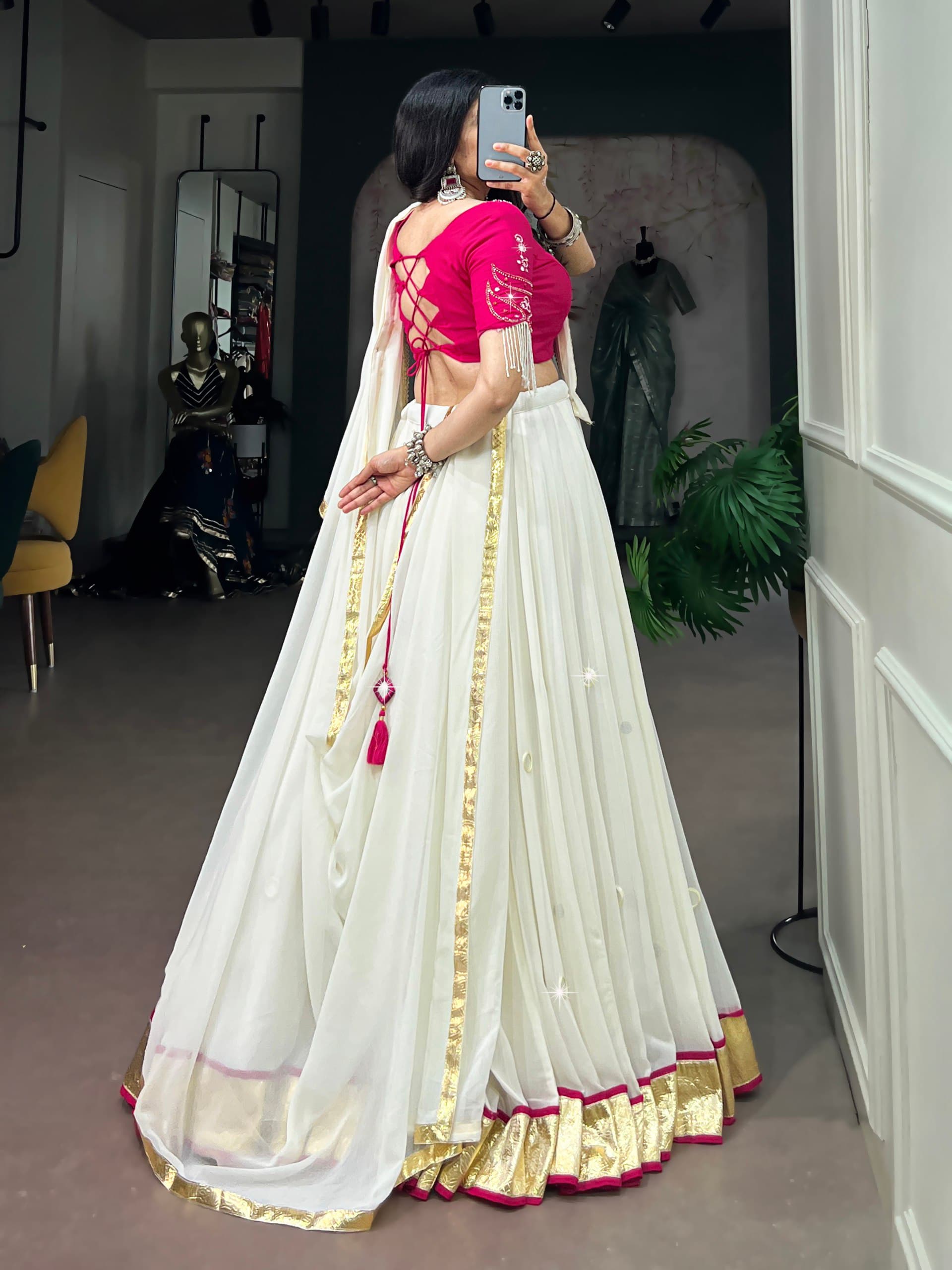 Navratri Mirror Work Lehenga Choli Set with Dupatta