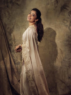 Sequins Embroidered Rangoli Silk Saree with Banglori Blouse