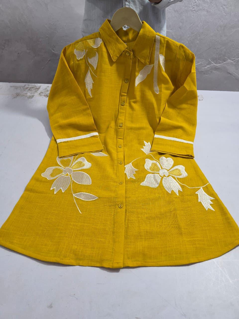Cotton Slub Shirt & Pant Co-Ord Set for Women