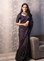 Lichi Silk Jacquard Saree with Border Blouse