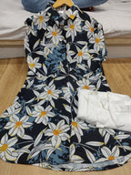 Digital Print Rayon Kurti with Stretchable Palazzo Set