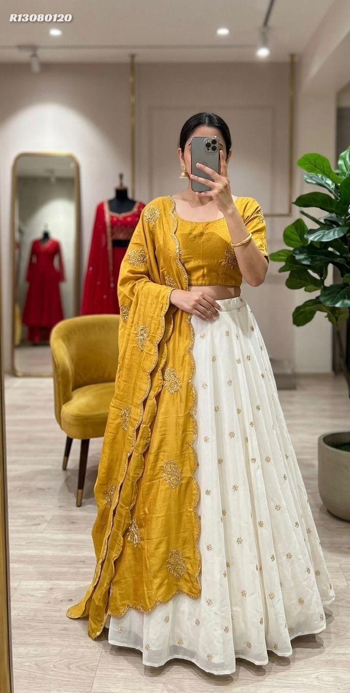 Kanchi Silk Lehenga Set with Floral Embroidery