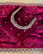 Designer Sequence Embroidered Fendi Silk Gown with Dupatta