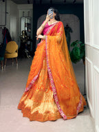 Jacquard Silk Lehenga Set