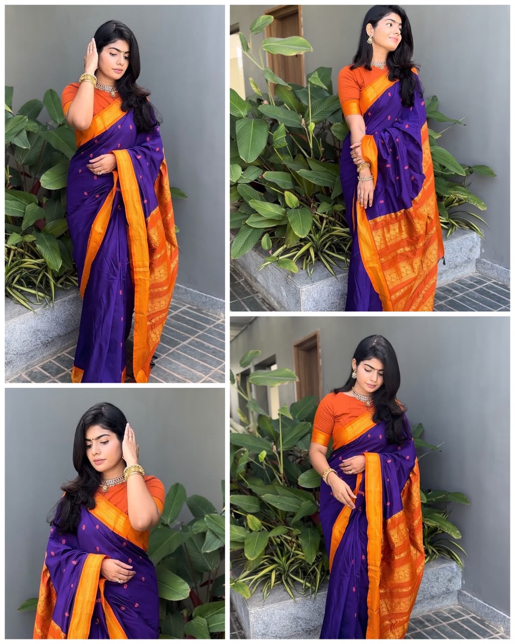 Lichi Silk Saree with Jacquard Weaving & Rich Pallu