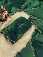 Sunflower Space Silk Satin Saree with Hand Khatli & Cutdana Work