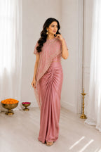 Embroidered Sequins Koti Dhoti Blouse Indo-Western Set