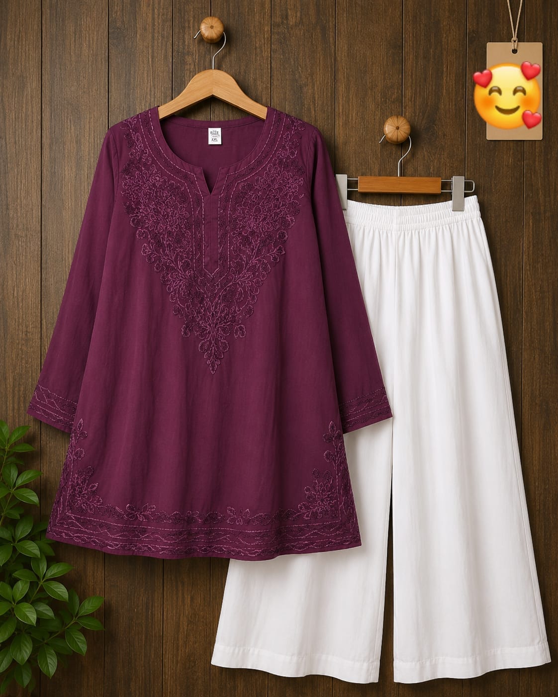Rayon Cotton Top & Palazzo Set for Women