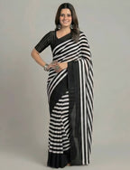 Digital Print Chinon Silk Saree with Blouse