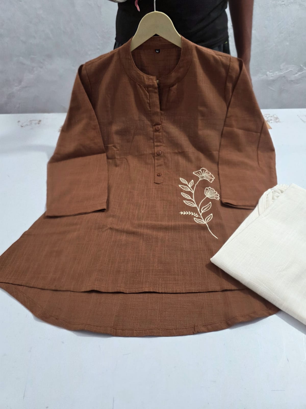 Cotton Slub Shirt and Pant Co-Ord Set for Women