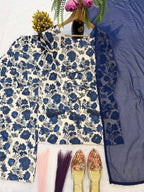 Cameric Cotton Farshi Pant Kurta Set with Dupatta