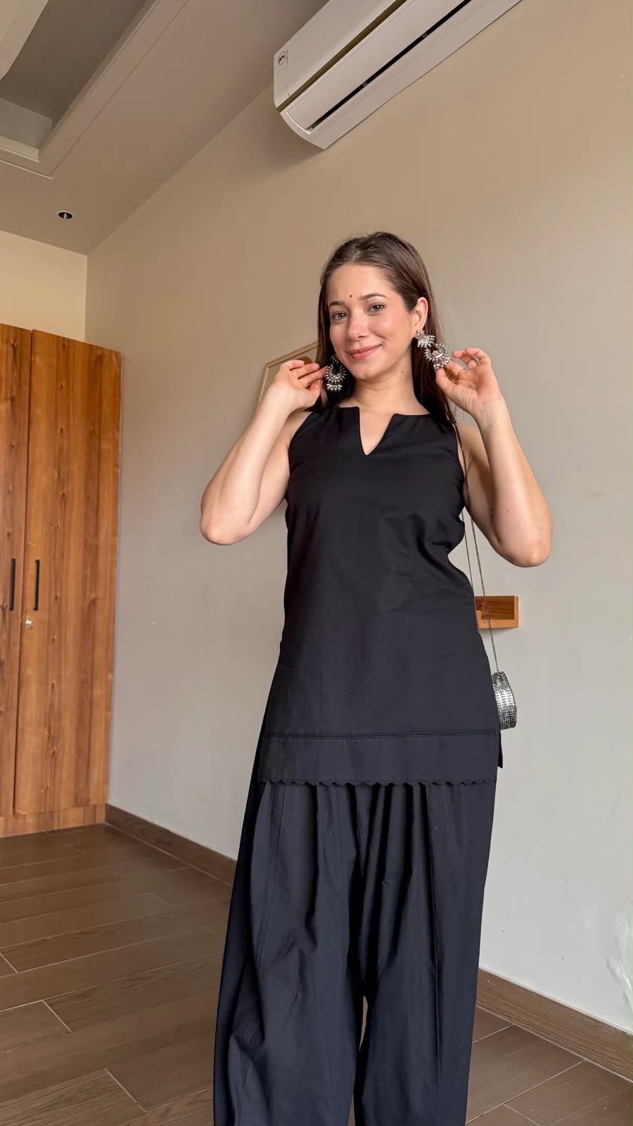 Pure Cotton Farshi Salwar Kurta Set with Lace Detailing