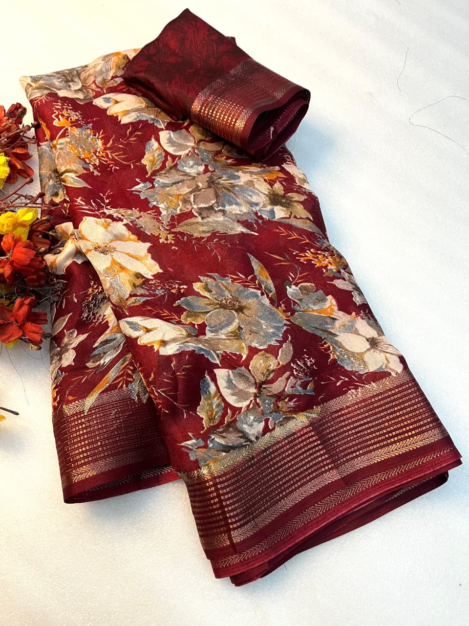 Soft Georgette Saree with Matching Blouse