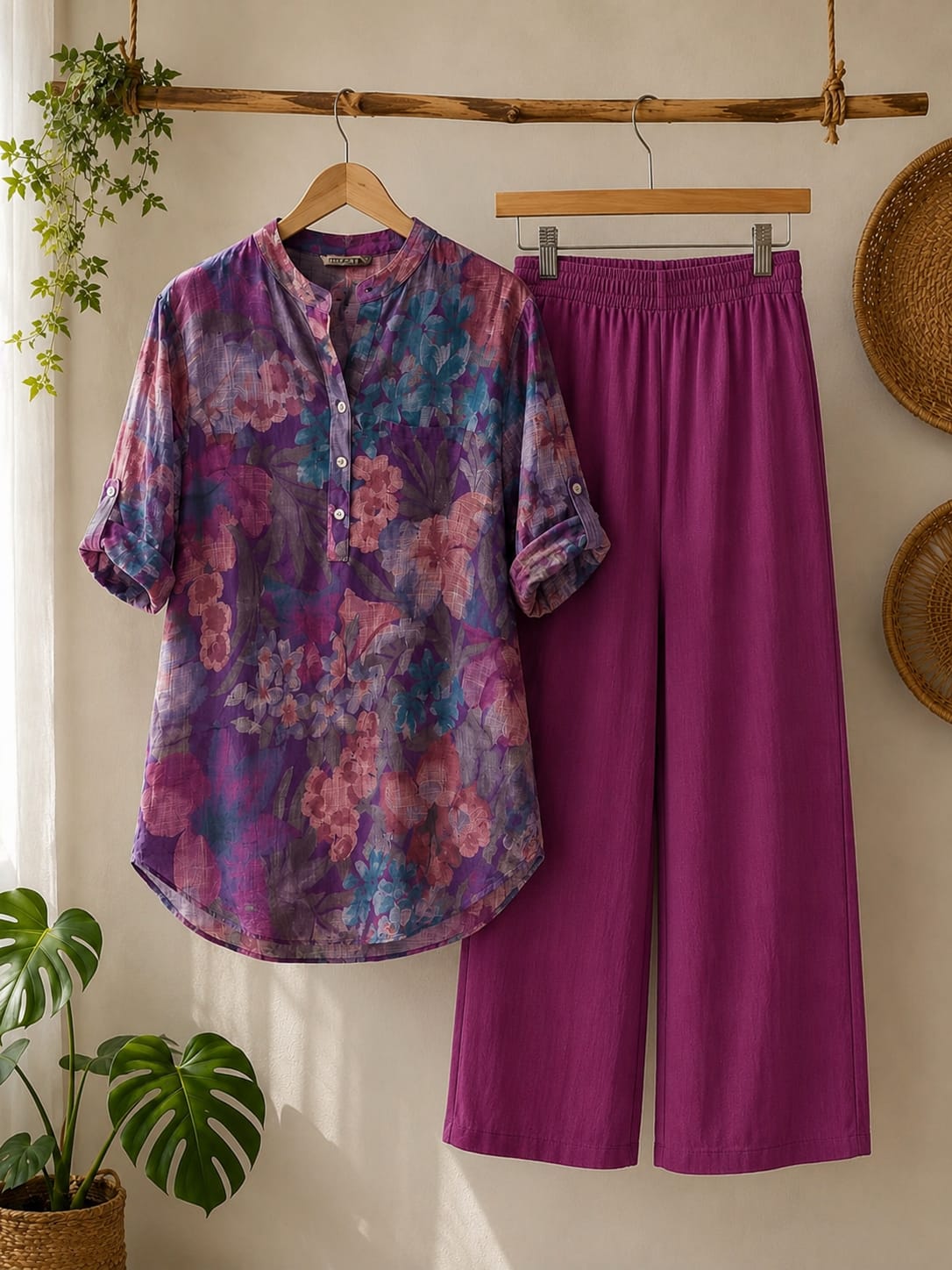 Printed Cotton Co-Ord Set for Women