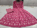 Rayon Anarkali Kurti with Mulmul Dupatta