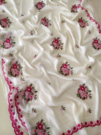 Floral embroidery sarees